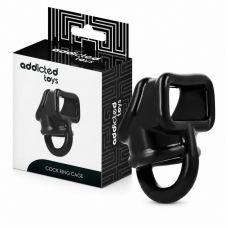 Фиксатор для мошонки силикон черного цвета Addicted Toys Penis Cage Ring Black