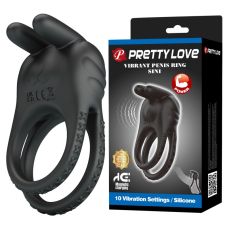 Эрекционное виброкольцо на член и для пар черное LYBAILE Vibrant Penis Ring Sini