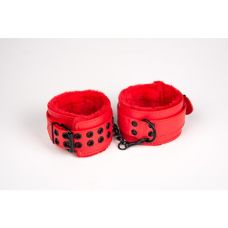 Кайдани для ніг БДСМ колір червоний JSY