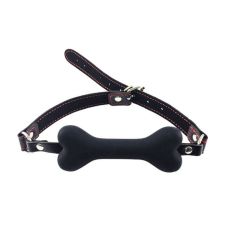 Кляп в рот для БДСМ з силіконовою кісточкою чорний JSY