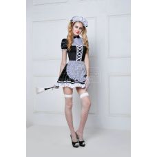 Атласный игровой костюм горничной для секса S/M