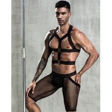 Еротичний комплект для чоловіків із портупеєю чорного кольору Jsy Steven розміри S L