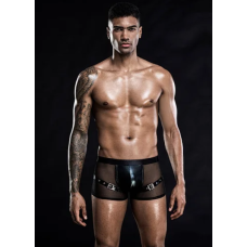 Эротические мужские трусы прозрачные с ремнями черного цвета JSY Archie размеры S L