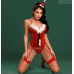 Эротический женский костюм рождественской девочки для ролевых игр красного цвета JSY Monica размер S/M