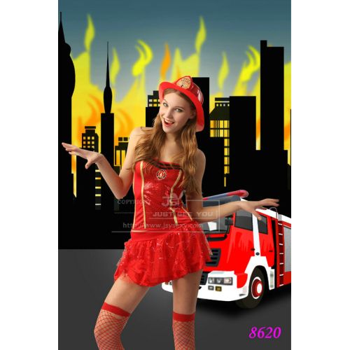 Эротический костюм для секса Зажги Меня милашки-пожарницы S/M