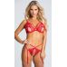 Эротический женский комплект нижнего белья красного цвета JSY Erotic Seduction размер L/XL