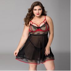 Эротический черно-красный бебидолл XL/XXL