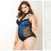 Сексуальне синьо-чорне боді L-XL