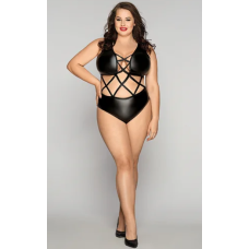 Боди с переплетами спереди черного цвета JSY размеры XL XXL