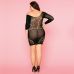 Сексуальное чёрное женское платье сетка для соблазна L/XXL