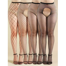 Жіночі колготки у сіточку з доступом 4 пари чорного кольору JSY розмір S/L