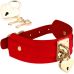 Нашийник широкий червоний із золотистим замочком у вигляді серця та ключиком Kinky Diva Collar Me