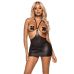 Мини платье открытое с Y образными ремешками до пояса черного цвета Leg Avenue Wet Look размер One Size Мини платье открытое с Y образными ремешками до пояса черного цвета Leg Avenue Wet Look размер One Size