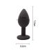 Силіконова анальна пробка із кристалом чорного кольору SKN KSIL 25S розмір S