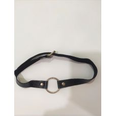 Кляп у рот із кільцем БДСМ чорного кольору Foxshow 