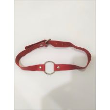 Кляп у рот із кільцем БДСМ червоного кольору Foxshow 