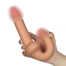 Страпон двойной безременной реалистичный силиконовый телесного цвета Lovetoy Flesh