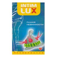 Презерватив с шариками и усиками латексный прозрачного цвета Intim lux Luxe еxclusive Пламя невинности 1 штука