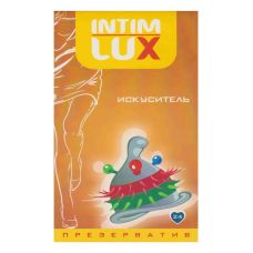 Презерватив с шариками и усиками латексный прозрачного цвета Intim lux Искуситель 1 штука