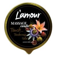 Массажная свеча золотая с ароматом лилии и инжира L'amour Passion Lily &amp; Fig 70 мл