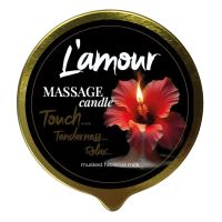 Масажна свічка золота з ароматом гібіскусу з мускусним молоком L'amour Musked Hibiscus &amp; Milk 70 мл