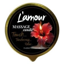 Массажная свеча золотая с ароматом гибискуса с мускусным молоком L'amour Musked Hibiscus & Milk 70 мл