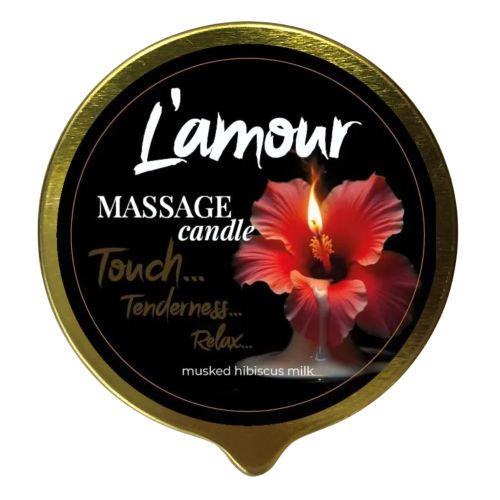Массажная свеча золотая с ароматом гибискуса с мускусным молоком L'amour Musked Hibiscus & Milk 70 мл