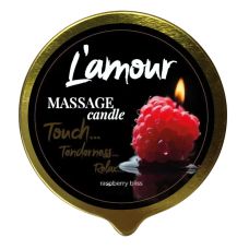 Массажная свеча золотая с ароматом малинового блаженства L'amour Raspberry Bliss 70 мл