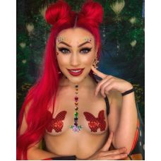 Прикраси для тіла з дорогоцінним камінням Leg Avenue Adore Body jewels sticker Оne size