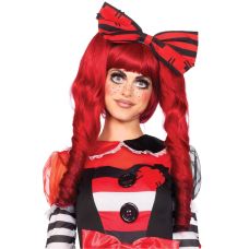 Парик эротический красный с локонами и заколками для ролевых игр Leg Avenue Dolly bob wig with clips Оne size 