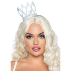 Корона зі штучного гірського кришталю для рольових ігор сріблястого кольору Leg Avenue