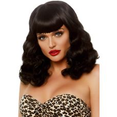 Парик каре с волнистыми темными в стиле Ретро волосами Leg Avenue