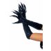 Виниловые перчатки с когтями черного цвета Leg Avenue Vinyl claw gloves размер M
