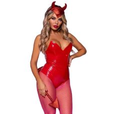 Костюм Дияволиці червоного кольору для рольових ігор Leg Avenue Devil headband and long tail размер Оne size