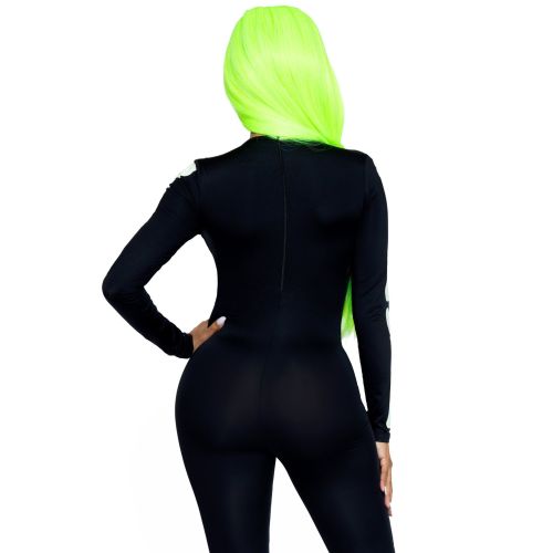 Костюм скелета для ролевых игр черно белого цвета Leg Avenue Womens Skeleton Bodysuit Halloween