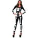 Костюм скелета для ролевых игр черно белого цвета Leg Avenue Womens Skeleton Bodysuit Halloween размер S