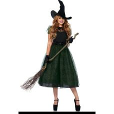 Женский костюм изумрудной ведьмы зеленого цвета Leg Avenue Darling Spellcaster размер S
