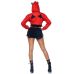 Костюм Дьяволицы черно красного цвета для ролевых игр Leg Avenue Devil cropped hoodie размер S M
