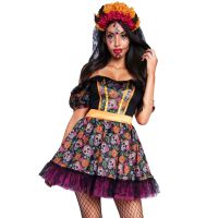 Костюм Катрины с черепами разных цветов Leg Avenue Marigold Catrina Dress размер M
