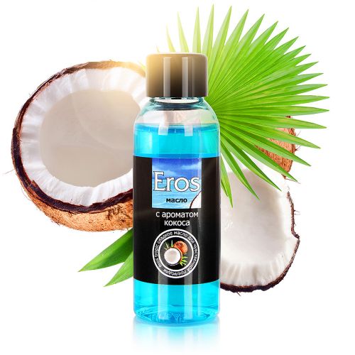 Массажное масло для эрогенных зон и тела с ароматом кокоса Eros tropic 50 мл