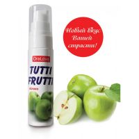 Оральный лубрикант для секса со вкусом яблока Tutti-frutti 30 ml