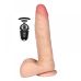 Вібратор  великий реалістичний на присосці з кібершкіри бежевого кольору з пультом ДК Loveclonex Hercules Вібратор  великий реалістичний на присосці з кібершкіри бежевого кольору з пультом ДК Loveclonex Hercules