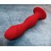 Анальна хвилеподібна пробка на присосці силіконова червоного кольору Loveshop