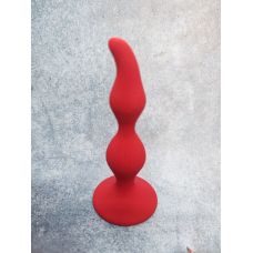 Анальна пробка куляста червоного кольору Loveshop Wave Rad