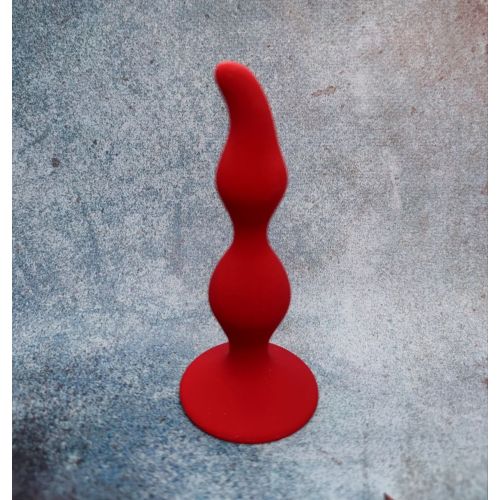 Анальна пробка куляста червоного кольору Loveshop Wave Rad