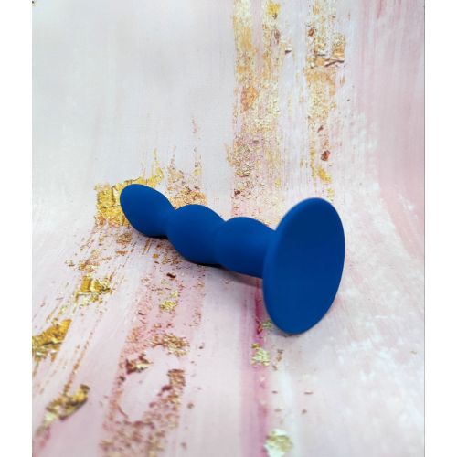 Анальний корок хвилеподібний синього кольору Loveshop