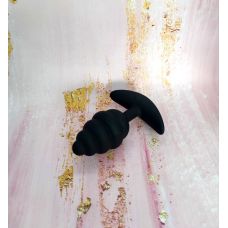 Анальна пробка силіконова чорного кольору Loveshop