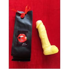 Мило у формі члена без присоски Золотистий Ствол з ароматом чайної троянди 17 см