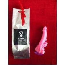 Мыло на присоске в форме члена Земляничная Наездница с ароматом земляники 13 см