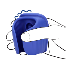 Мастурбатор для мужчин имитирующий постукивание синего цвета Loveline